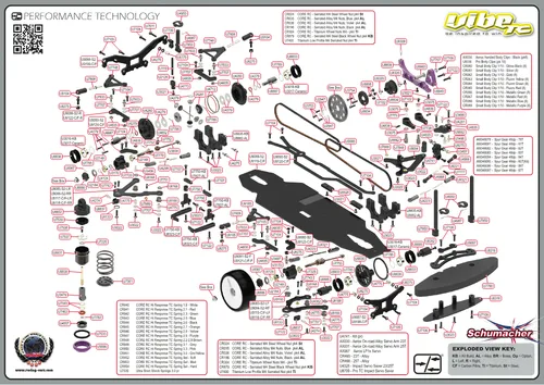 Schumacher Vibe TC Parts explosion