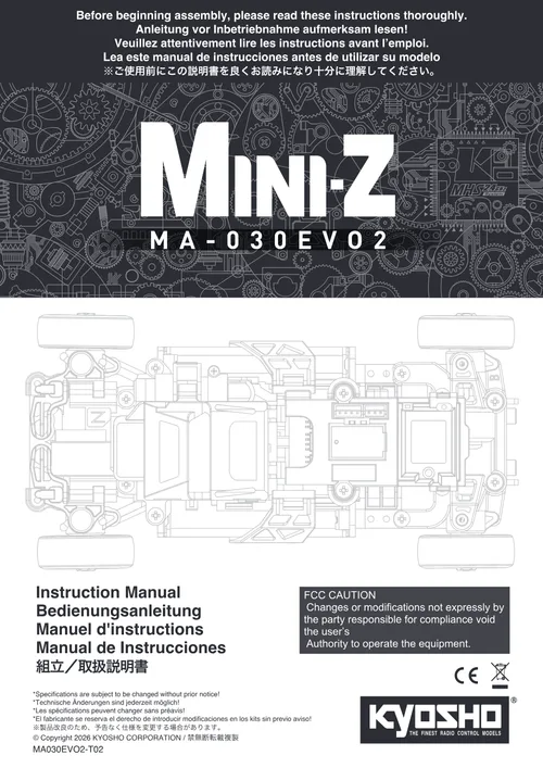 Kyosho Mini Z MA 03EVO2 Manual | So Dialed