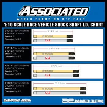 Team Associated 10th Scale Shock Shaft Chart