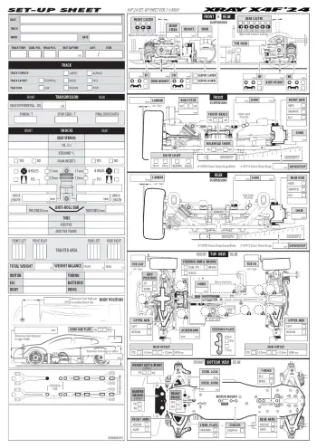 XRAY X4F '24 Setup Sheet Blank
