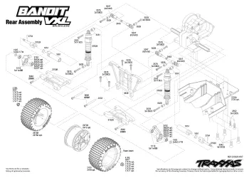 Traxxas Bandit VXL Exploded View - Rear
