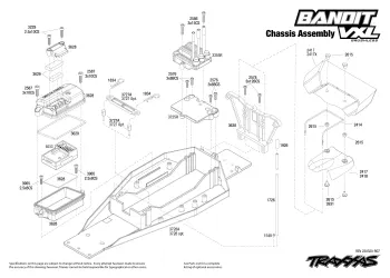 Traxxas Bandit VXL Exploded View - Chassis