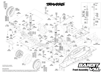 Traxxas Bandit VXL Exploded View - Front