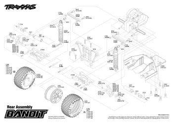 Traxxas Bandit Exploded View - Rear