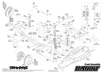 Traxxas Bandit Exploded View - Front