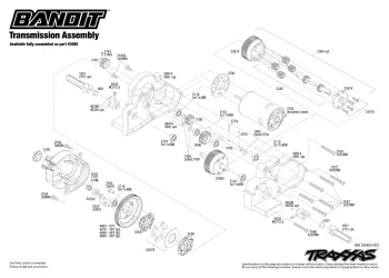 Traxxas Bandit Exploded View - Transmission
