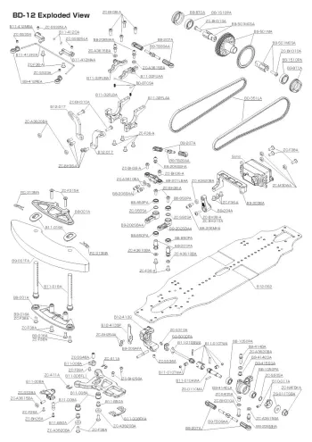 Yokomo BD12 Exploded View