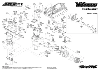 Traxxas 4-Tec 2.0 VXL Exploded View - Front