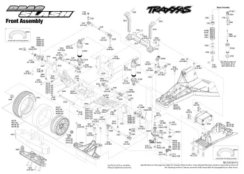 Traxxas Drag Slash C10 Parts Explosion Front Assembly