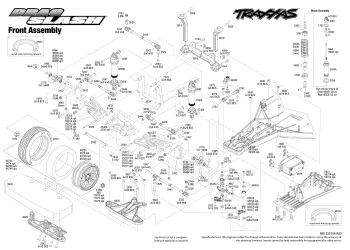 Traxxas Drag Slash Mustang Parts Explosion Front Assembly
