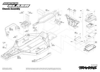 Traxxas Drag Slash Mustang Parts Explosion Chassis