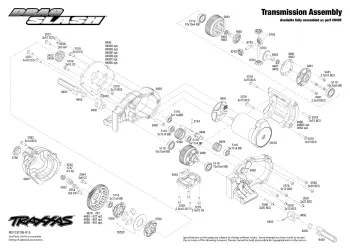 Traxxas Drag Slash C10 Parts Explosion Transmission