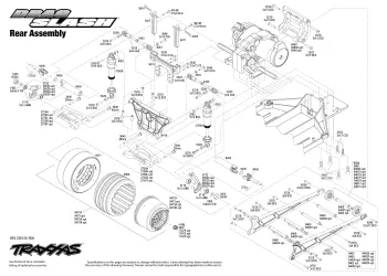 Traxxas Drag Slash Mustang Parts Explosion Rear Assembly