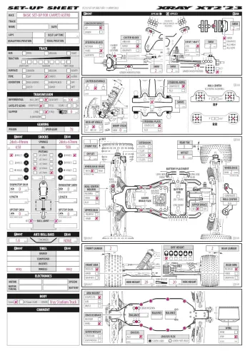 XRAY XT2 '23 Setup Sheet for Astro & Carpet