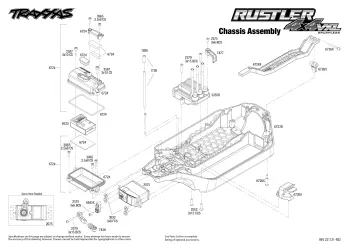 Traxxas Rustler 4X4 VXL Chassis Assembly Parts Explosion