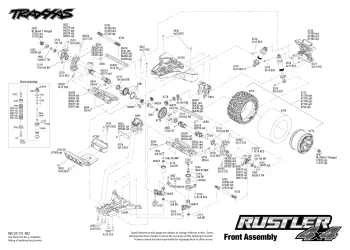 Traxxas Rustler 4X4 Front Assembly Parts Explosion
