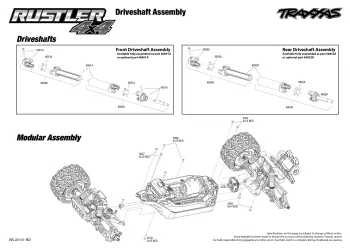 Traxxas Rustler 4X4 Driveshaft Assembly Parts Explosion