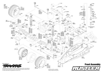 Traxxas Rustler 2WD Front Assembly Parts Explosion