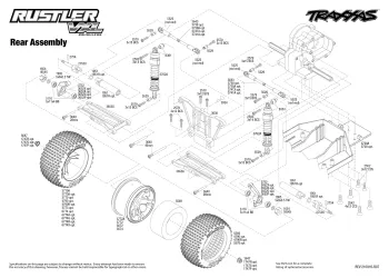 Traxxas Rustler VXL Rear Assembly Parts Explosion