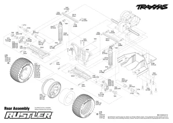 Traxxas Rustler 2WD Rear Assembly Parts Explosion