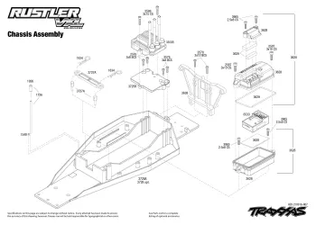 Traxxas Rustler VXL Chassis Parts Explosion