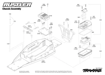 Traxxas Rustler 2WD Chassis Parts Explosion