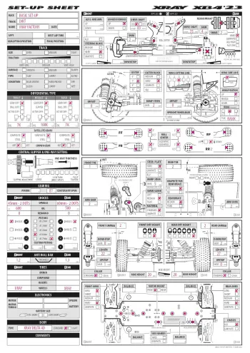 XRAY XB4 2023 Setup Sheet Dirt