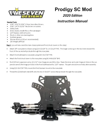 FiveSeven Prodigy 2020 Manual