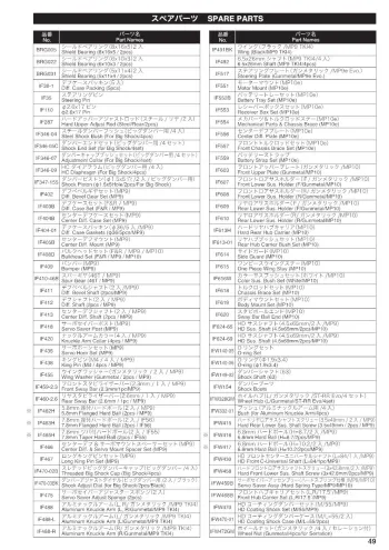 Kyosho Inferno MP10Te Parts List