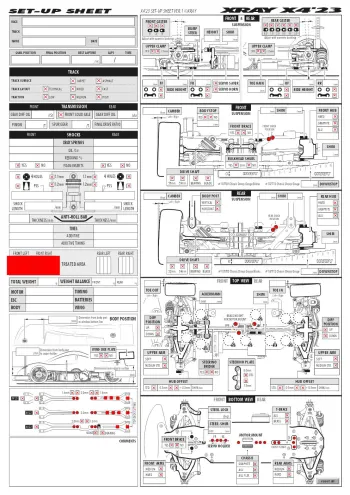 XRAY X4 '23 Editable Setup Sheet