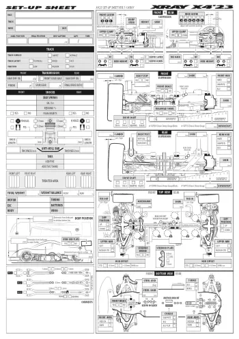 XRAY X4 '23 Blank Setup Sheet