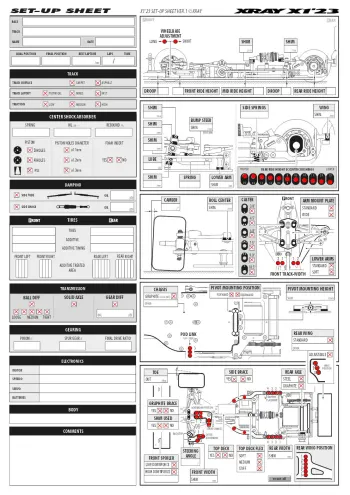 XRAY X1 23 Editable Setup Sheet