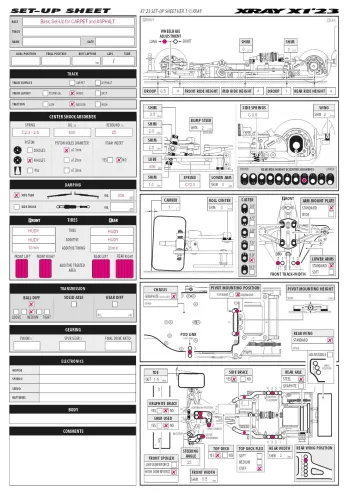 XRAY X1 23 Basic Setup Sheet