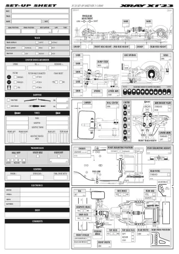 XRAY X1 23 Blank Setup Sheet