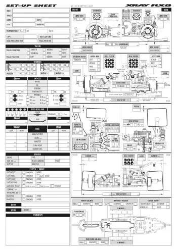 XRAY RX8E 23 Blank Setup Sheet