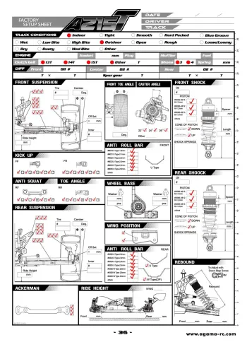 Agama A215T Editable Setup Sheet