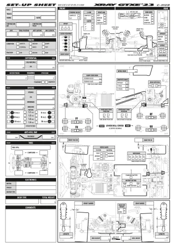 XRAY GTXE '23 Setup Sheet (Blank)