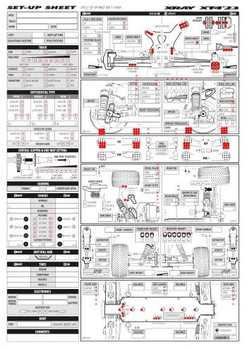 XRAY XT4 '23 Setup Sheet (Editable)