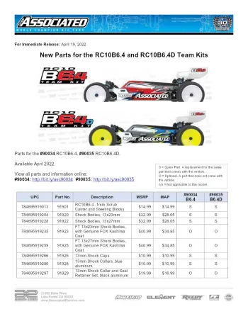 Team Associated RC10 B6.3 vs B6.4