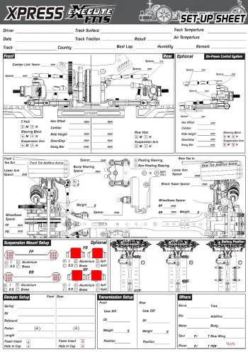 Xpress FT1S Blank Setup Sheet (Editable)