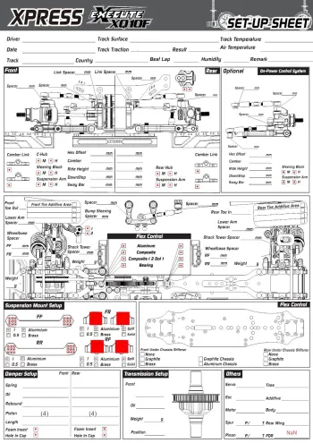 Xpress EXECUTE XQ10F Blank Setup Sheet