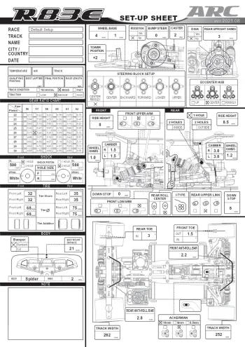 ARC R8.3E Kit Setup Sheet