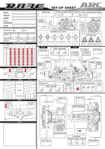 ARC R8.3E Blank Setup Sheet (Editable)
