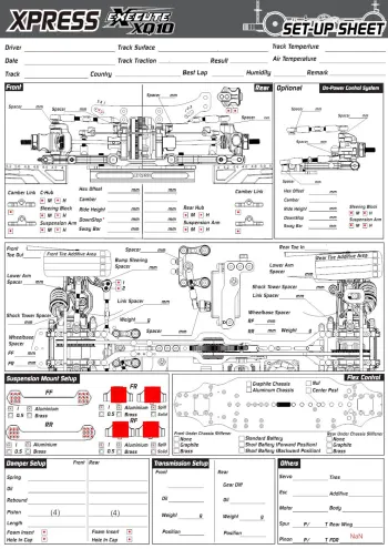 Xpress EXECUTE XQ10 Setup Sheet (Editable)