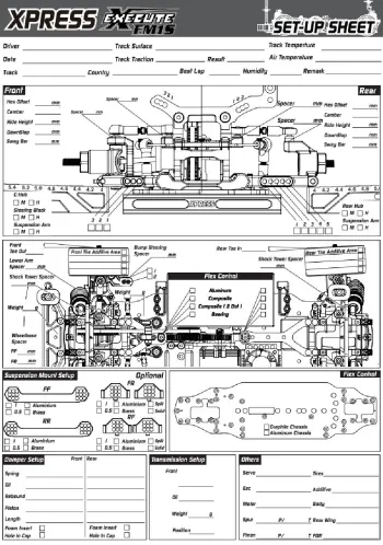 Xpress EXECUTE FM1S Blank Setup Sheet