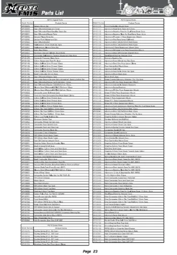Xpress EXECUTE FM1S Parts List