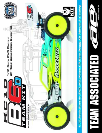 Team Associated RC10 B6D Manual & Parts List