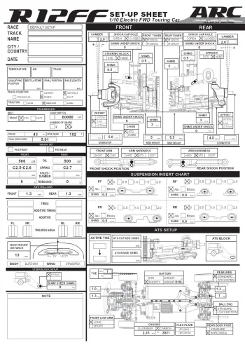 ARC R12FF Kit Setup Sheet