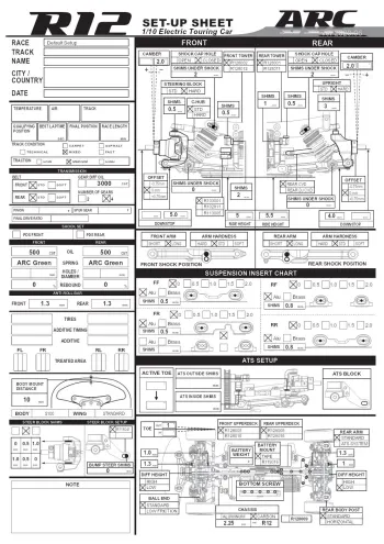ARC R12 Kit Setup Sheet