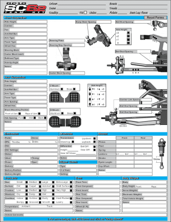 Team Associated RC10 SC6.2 Blank Setup Sheet (Editable)
